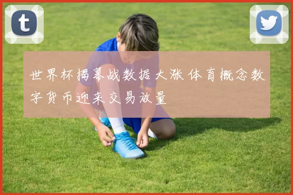 世界杯揭幕战数据大涨 体育概念数字货币迎来交易放量