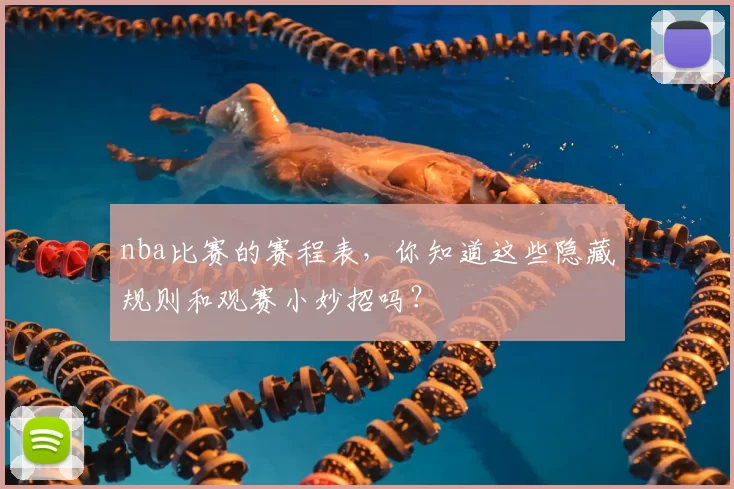 nba比赛的赛程表,你知道这些隐藏规则和观赛小妙招吗?